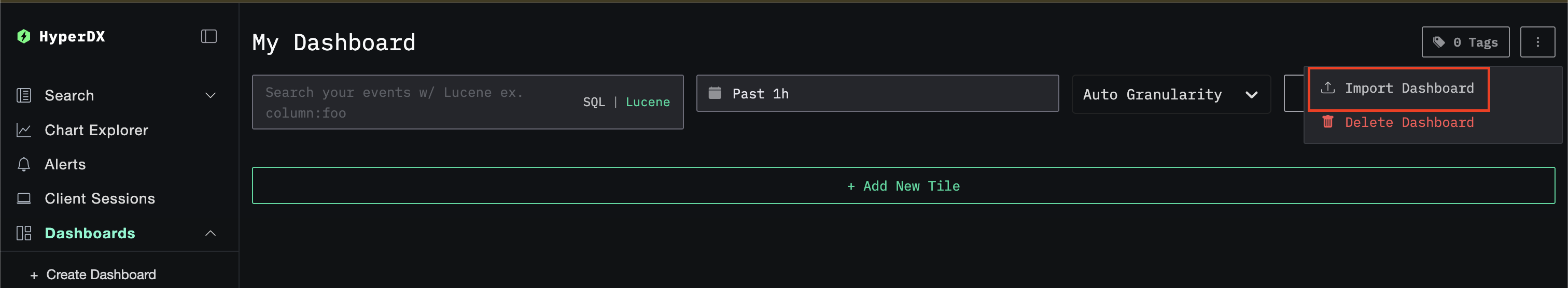 Кнопка импорта панели